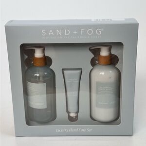 Sand + Fog Luxury Hand Care Set California Beach 3 Piece Set Lotion, Cream, Soap